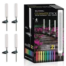 Bell + Howell Color Changing Solar Powered Glimmer Sticks For Gardens- 4 Pack. Fixed Price $24.99.