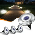 4PACK Solar In Ground Lights Buried Lamp Disk Led Lawn Pathway Garden Pure White. Fixed Price $23.39.