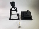 Zinnze Solar Lamp Post Light W/ 5.9" Pier Mount Base Waterproof Matte Black. Fixed Price $26.24.