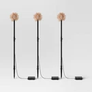 Threshold 3PK Sphere Burst Battery Led Outdoor Light Stakes Black/clear. Fixed Price $16.97.