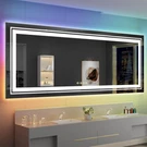 Giant Rgb Led Bathroom Mirror Double Light Bar Full Length Fogless Vanity. Fixed Price $189.98.