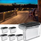 Tijnn Solar Deck Lights 6-PACK, Led Outdoor Step Lighting, Waterproof, Auto-sens. Fixed Price $11.99.