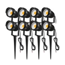 8 Pcs 7W 12V Led Landscape Lights 3000K Garden Outdoor Spotlight IP65 Waterproof. Fixed Price $49.99.