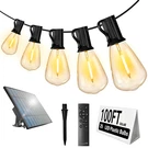 Solar String Lights 100FT, ST38 Shatterproof Bulbs Waterproof For Patio Garden. Fixed Price $58.99.