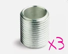 Kichler Accessory Mounting Nipple, Aluminum - 15602AL (lot Of 3) 1/2" Thread. Fixed Price $15.00.