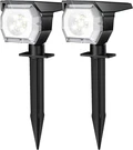 Eiuio Solar Outdoor Lights, 2 Pack - Black/cool White. Fixed Price $25.40.