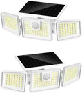 Incx 156 Led Solar Motion Lights Outdoor 2 Pack, 3 Heads Security W. Fixed Price $39.78.