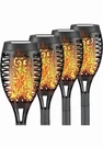 4PACK Led Solar Power Tiki Torch Flame Flickering Light Outdoor Garden Lawn Lamp. Fixed Price $9.90.