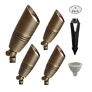 4 Pack Led Low Voltage Solid Cast Brass Spot Outdoor Landscape Lighting. Fixed Price $280.49.