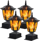 4 Pack Solar Flame Post Cap Lights Outdoor Flickering Waterproof Fence Deck Lamp. Fixed Price $59.99.