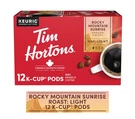 Tim Hortons 12CT Kcups, Light Roast Rocky Mountain Count (pack Of 1). Fixed Price $12.10.