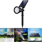 Solar Spot Lights Outdoor Waterproof Flag Pole Cool White Landscape. Fixed Price $37.09.