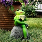 Owmell Frog Statue For Garden, Green Figurine Outdoor Decor. Fixed Price $22.79.