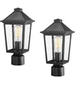 Zeyu ZX58 Series 16.5 In Outdoor Lamp Post Light Fixture For Patio Yard Black. Fixed Price $55.00.