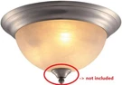 Hampton Bay 16" Living Room Ceiling Mount Warm White Nickel/ Alabaster Lighting. Fixed Price $37.99.