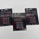 3 Pack Moonrays Aaa Rechargeable Solar Nimh Batteries 800MAH 1.2V 12 Units Total. Fixed Price $11.50.