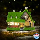 Solar Garden Outdoor Statue Light - Fairy House Lawn Decoration For Patio, Balco. Fixed Price $60.99.