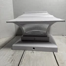 Hampton Bay White 2 Pack Solar Post Light Caps Rechargeable Led X4.7X6.3. Fixed Price $24.99.
