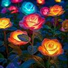 Wdtpro 4PACK 20 Rose Solar Garden Lights 7 Color Changing Waterproof. Fixed Price $27.59.