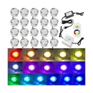20PCS Low Voltage Led Deck Lights Kits Multi-color Rgb Stainless Steel Waterp.... Fixed Price $189.99.