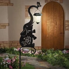 Hokfirm Metal Elephant With Solar Lantern Stake,garden Lights. Fixed Price $43.72.