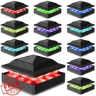 Toeuie Rgb Solar Post Lights 12PK Black Waterproof Fence Deck Garden. Fixed Price $129.99.