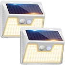 180 Led Solar Motion Sensor Wall Lights - Elegant Outdoor Safety With Warm White. Fixed Price $22.99.