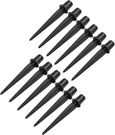 Biaungdo 12 Pcs Ground Spike, 8.25 Inch Black Reinforced Plastic Spikes. Fixed Price $15.28.