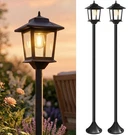 Pasamic Outdoor Solar Lights, 2-PACK 63 Dusk To Dawn Lamp Posts, W.... Fixed Price $62.51.