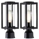 Myhxq Outdoor Post Lights Lamp Fixture 2 No SENSOR-13'', Black. Fixed Price $82.11.