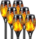 6 Pack Led Solar Flame Torch Lights Outdoor Flickering Garden Yard Pathway Lamps. Fixed Price $16.99.