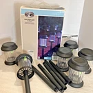 Hampton Bay Led Solar Pathway Lights Black Finish - 6 Pack 3300K/ 3.8 DX12.3. Fixed Price $19.90.