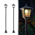 2 Pack Of Solar Lamps 67" Post Light Aluminum Pole Outdoor Vintage Street. Fixed Price $49.99.