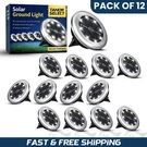 8-12SOLAR Led Ground Outdoor Buried Disk Lighting Landscape Pathway. Fixed Price $21.80.