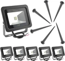 Warm White 10W Led Flood Light (pack 6),. Fixed Price $85.35.
