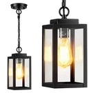 Myhxq 11'' Outdoor Pendant Light, Modern Outside Chandelier Hanging Lant. Fixed Price $65.25.