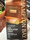Hampton Bay Led Deck/step Light Black Metal Low Voltage 1002669467. Fixed Price $35.00.