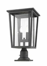 Z-lite 571PHBR-557P-BK Seoul 2 Light 114 Inch Black Outdoor Post Mount. Fixed Price $596.00.