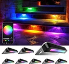 Aslong 8PCS 7 Inch Rgb Led Hardscape Lighting, Retaining Wall Lights Colo.... Fixed Price $78.20.