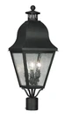Livex Lighting 2556-04 Amwell 3 28 Inch Black Outdoor Post Top Lantern. Fixed Price $799.97.