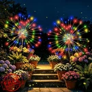 Seewelumi 2PK 120 Led Solar Firework Lights Outdoor Garden Yard Patio. Fixed Price $27.99.