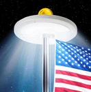 Deneve Ultra-bright Flag Pole 128 Led Lights Solar-powered Auto Dusk. Fixed Price $39.78.