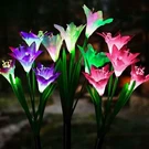 2 8PACK Solar Power Lily Flower Led Lights Stake Yard Garden Outdoor Lamp Decor. Fixed Price $19.99.