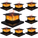 Dynaming 8 Pack Solar Post Cap Flickering Flame Lights, Black. Fixed Price $134.76.