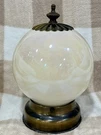 Vintage John Virden Pearl Glass Brass Flush Mount Ceiling Light Fixture C-81. Fixed Price $129.00.