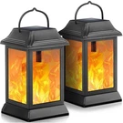 Tomcare Solar Lights Metal Flickering Flame Lantern Outdoor Black. Fixed Price $87.30.