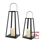 Hpc 2PCS Solar Lanterns For Outdoor DECOR-20IN 15.6IN Black Metal Shape. Fixed Price $73.30.