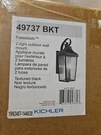 Kichler Forestdale 2-LIGHT 21.5IN. Textured Black Outdoor Wall Lantern Sconce. Fixed Price $109.00.