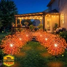 Tujoe 6PC Solar Firework Stake Lights 180 Led Modes Orange. Fixed Price $52.99.