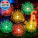 Tujoe 6 Pcs Mardi Gras Solar Firework Lights Outdoor Garden 120 Led. Fixed Price $58.74.